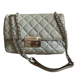 Michael Kors Quilted Crossbody Bag - Silver